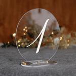 Numerki na stół z pleksi - okrągłe