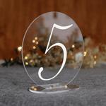 Numerki na stół z pleksi - okrągłe