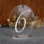 Numerki na stół z pleksi - okrągłe