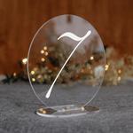 Numerki na stół z pleksi - okrągłe