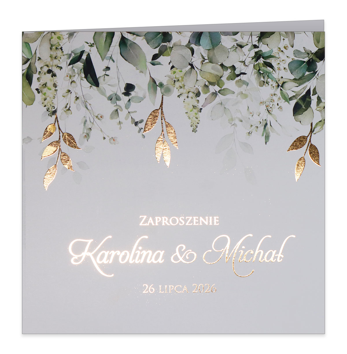 Próbki Złocone Zaproszenia Elza