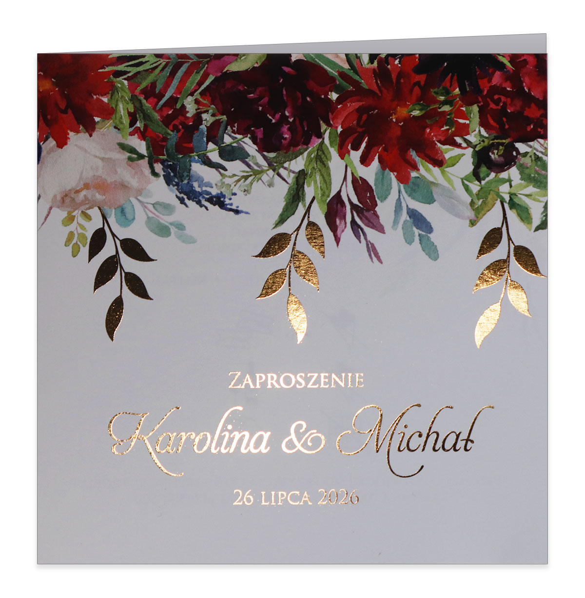 Próbki Złocone Zaproszenia Elza