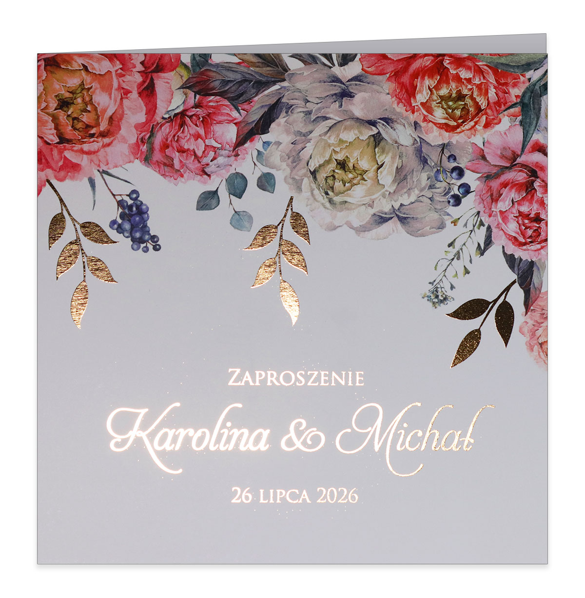 Próbki Złocone Zaproszenia Elza