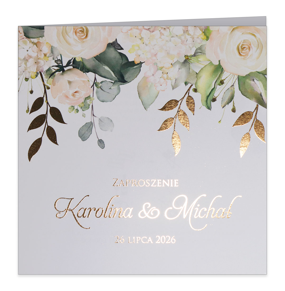 Próbki Złocone Zaproszenia Elza