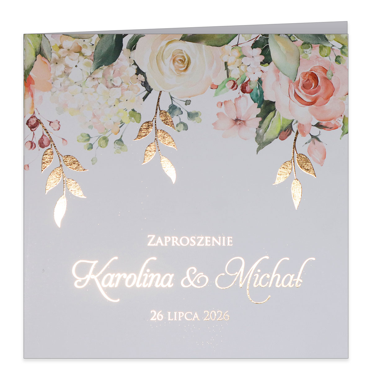 Próbki Złocone Zaproszenia Elza