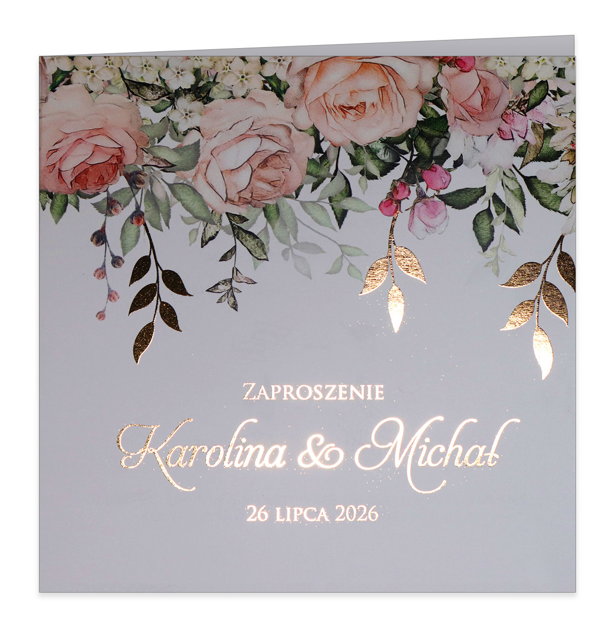 Próbki Złocone Zaproszenia Elza