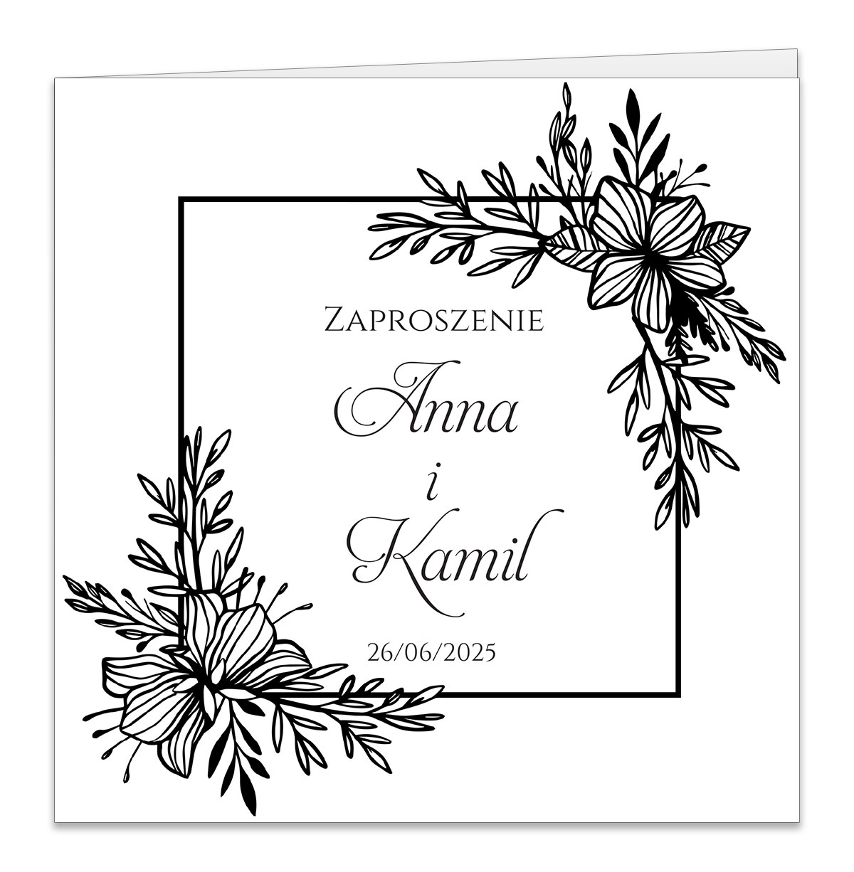 Próbki Złocone Zaproszenia Ofelia2