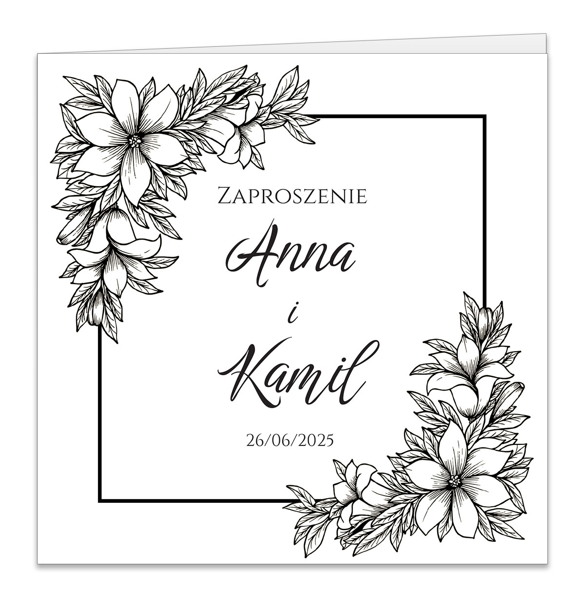 Próbki Złocone Zaproszenia Ofelia2