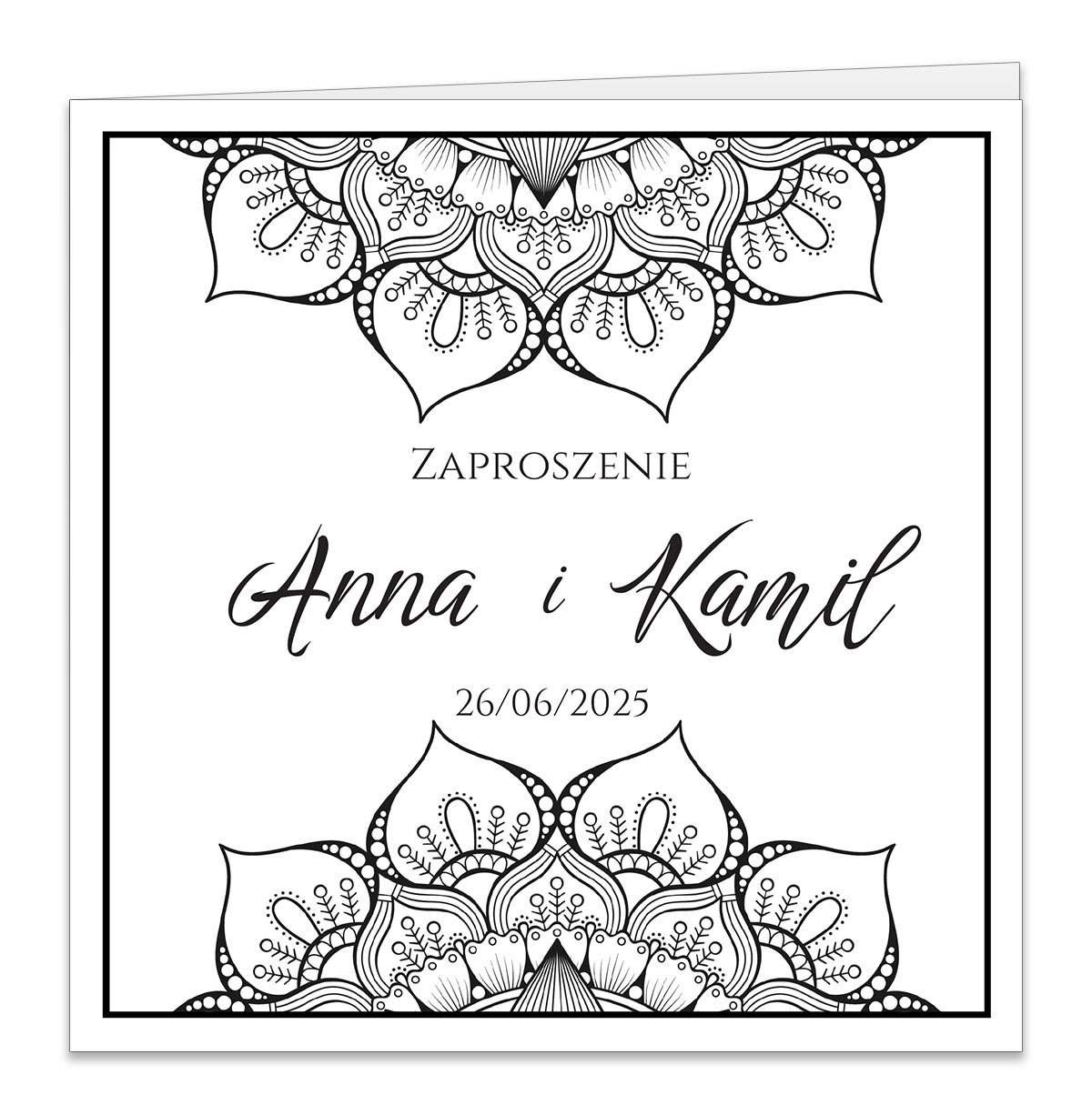 Próbki Złocone Zaproszenia Ofelia2