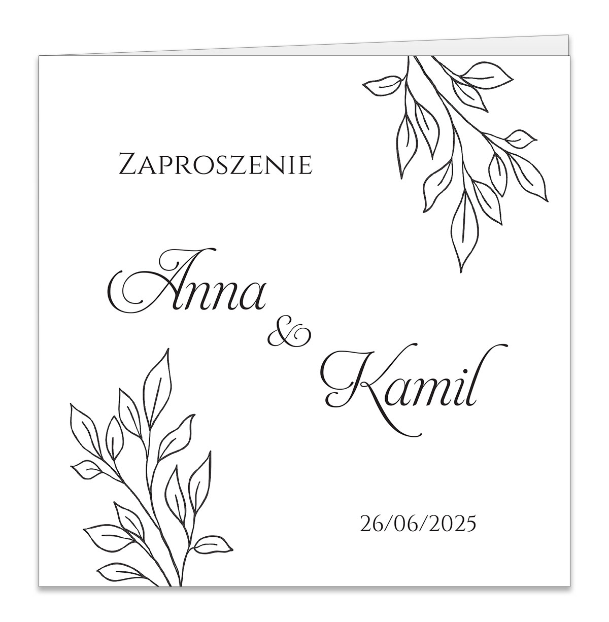 Próbki Złocone Zaproszenia Ofelia4