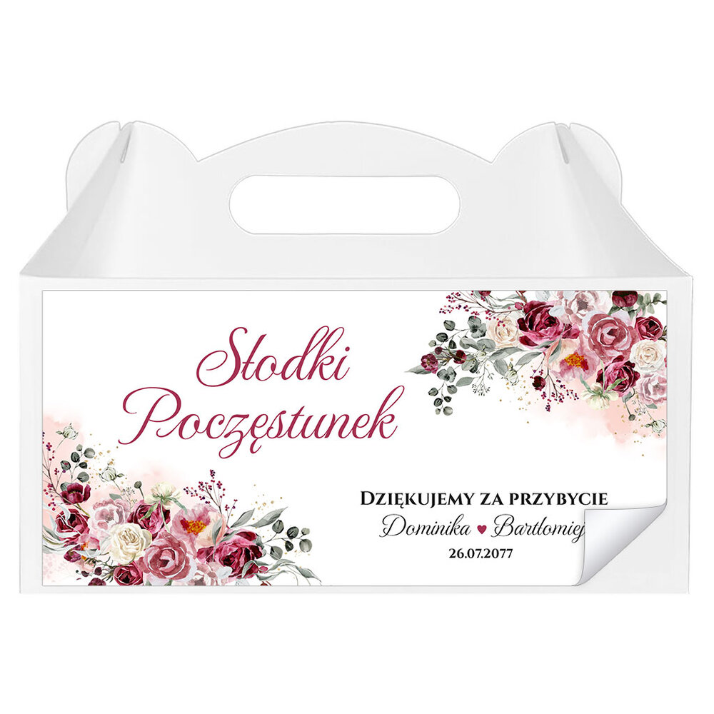 Naklejki na pudełka na ciasto 3 szt. - Dafne2