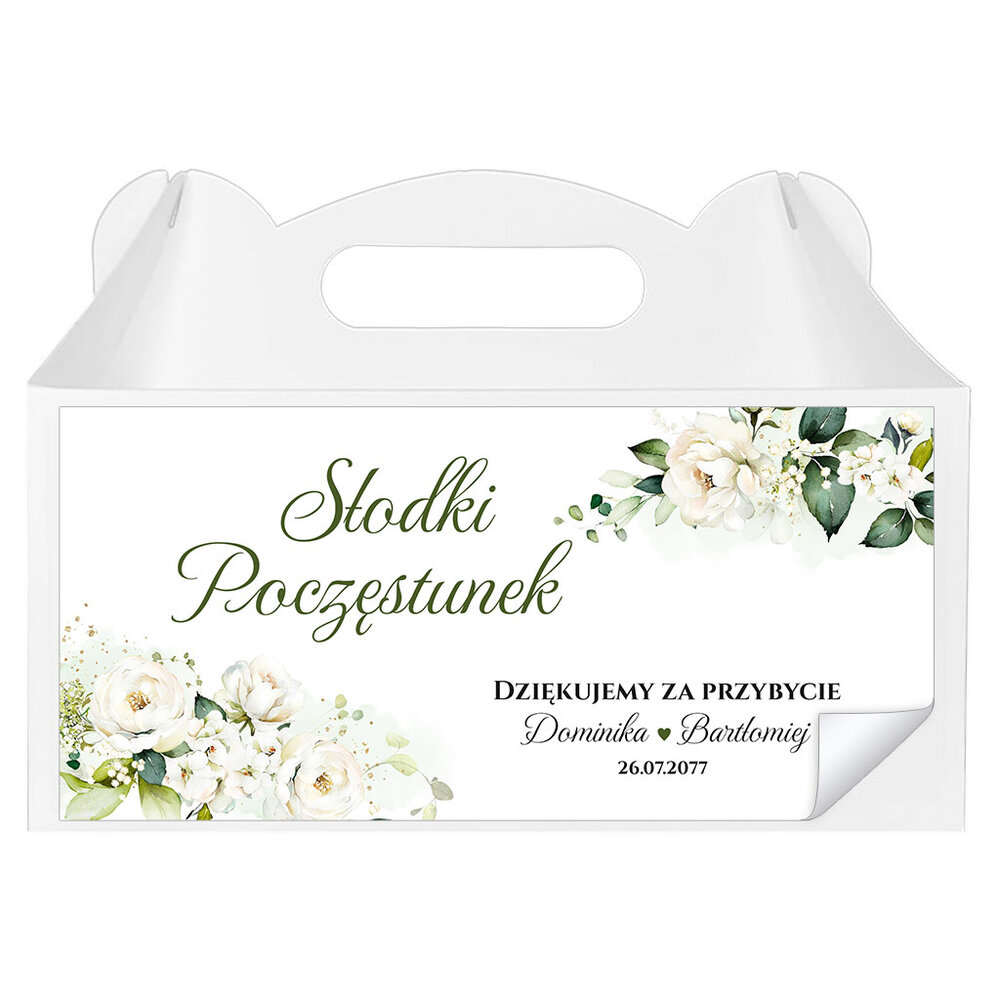 Naklejki na pudełka na ciasto 3 szt. - Julia