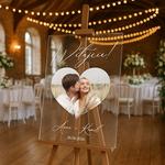 Akrylowa tablica powitalna ze zdjęciem