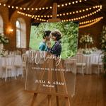 Akrylowa tablica powitalna ze zdjęciem