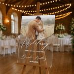 Akrylowa tablica powitalna ze zdjęciem