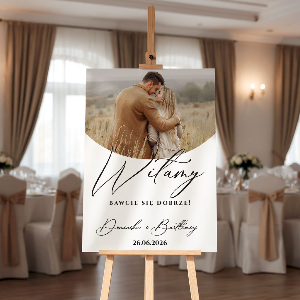 Tablica powitalna ze zdjęciem