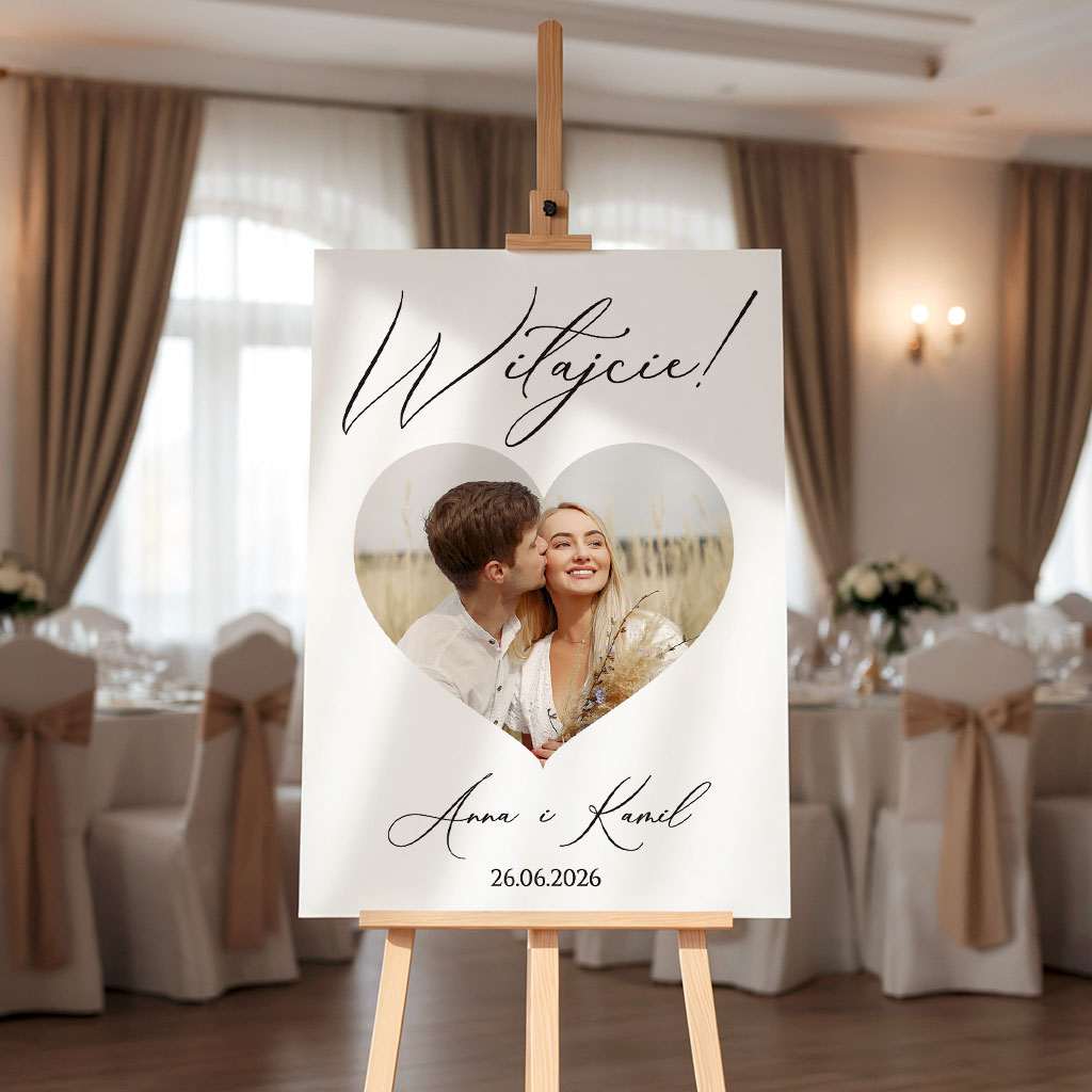 Tablica powitalna ze zdjęciem