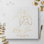 Księga gości weselnych - białe/czarne karty - Freja