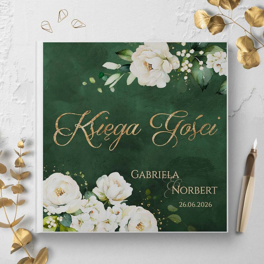 Księga gości weselnych - białe/czarne karty - Adelajda i Luiza