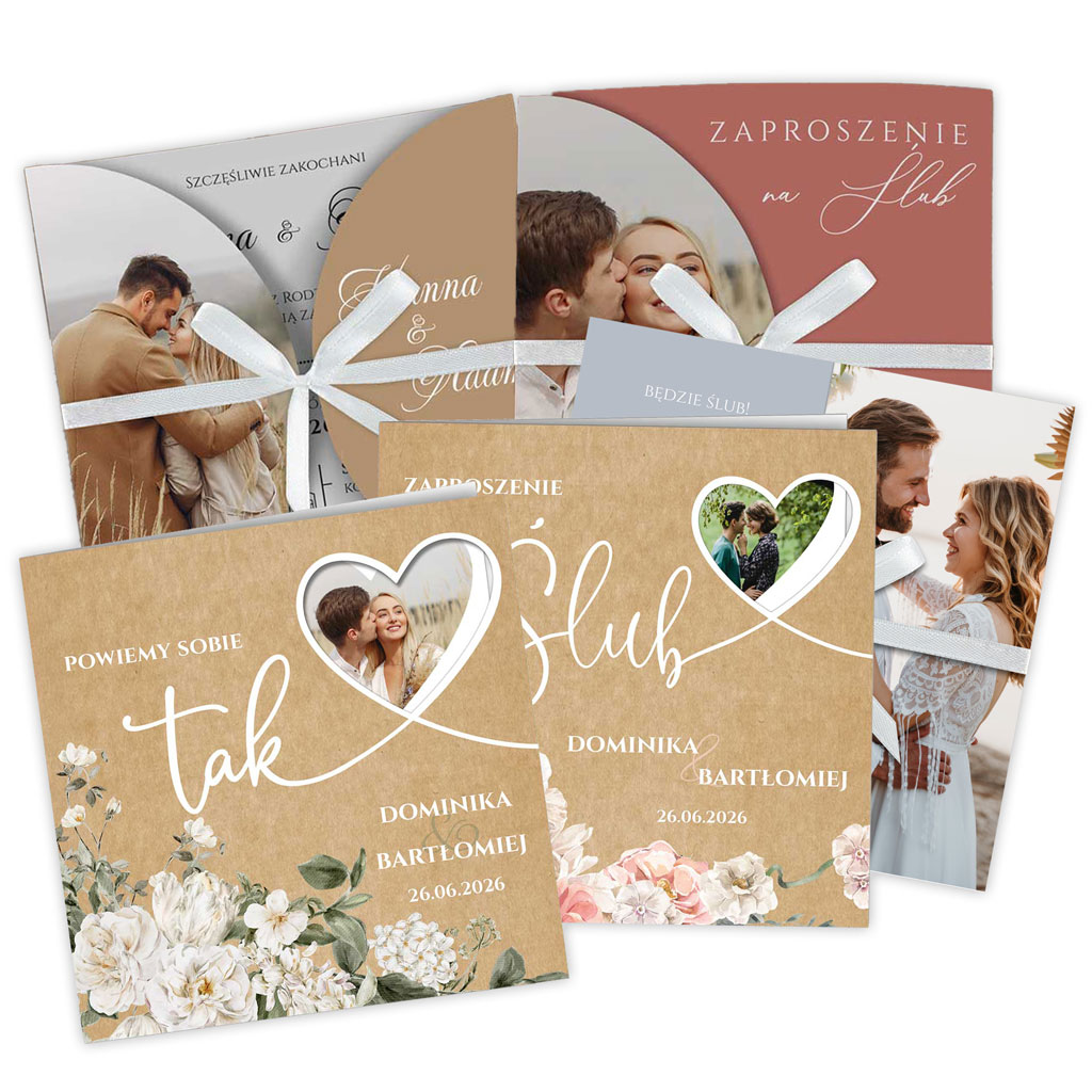 Próbki zaproszeń Ślubnych K20