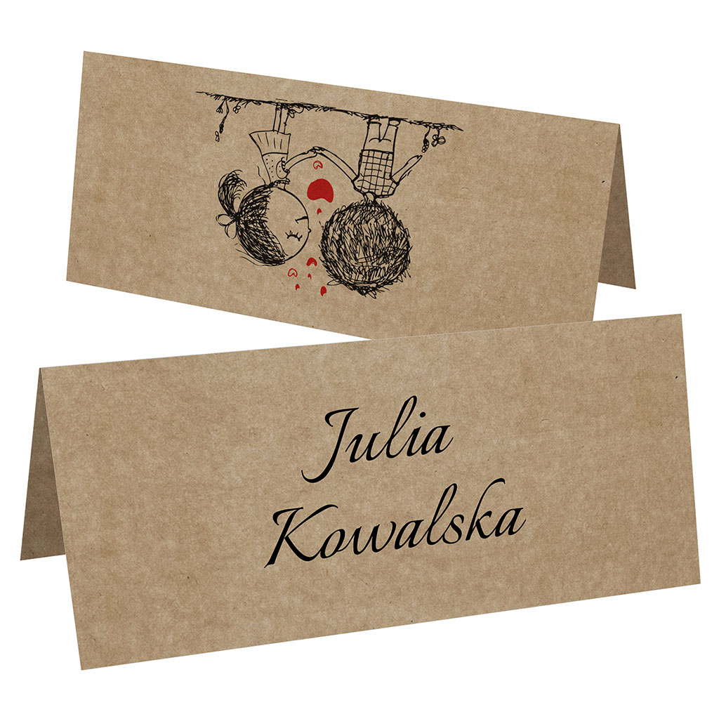 Winietki EKO na stół Ludki