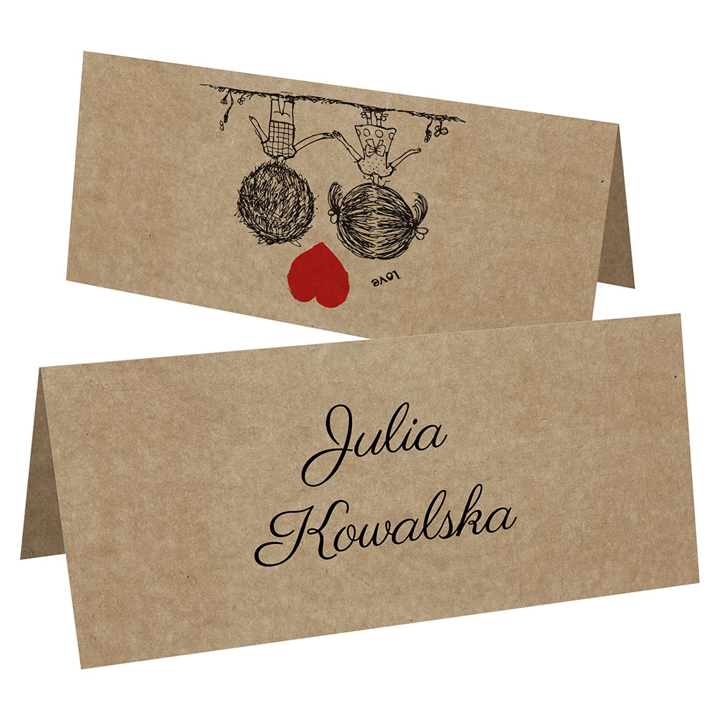 Winietki EKO na stół Ludki