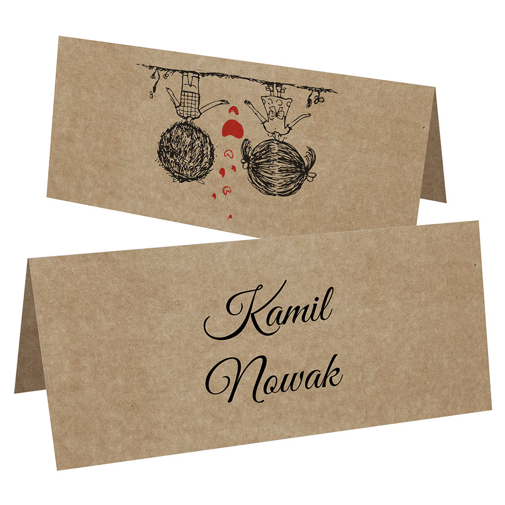 Winietki EKO na stół Ludki