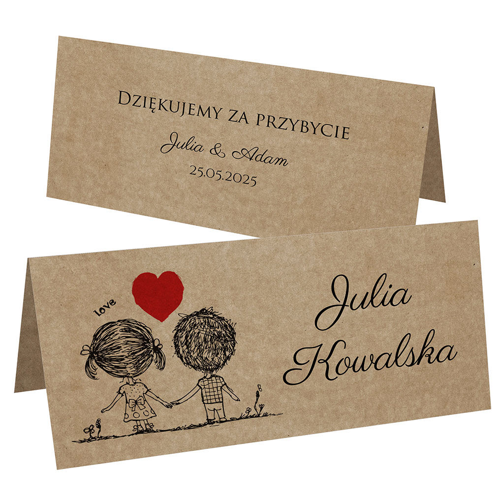 Winietki EKO na stół Ludki