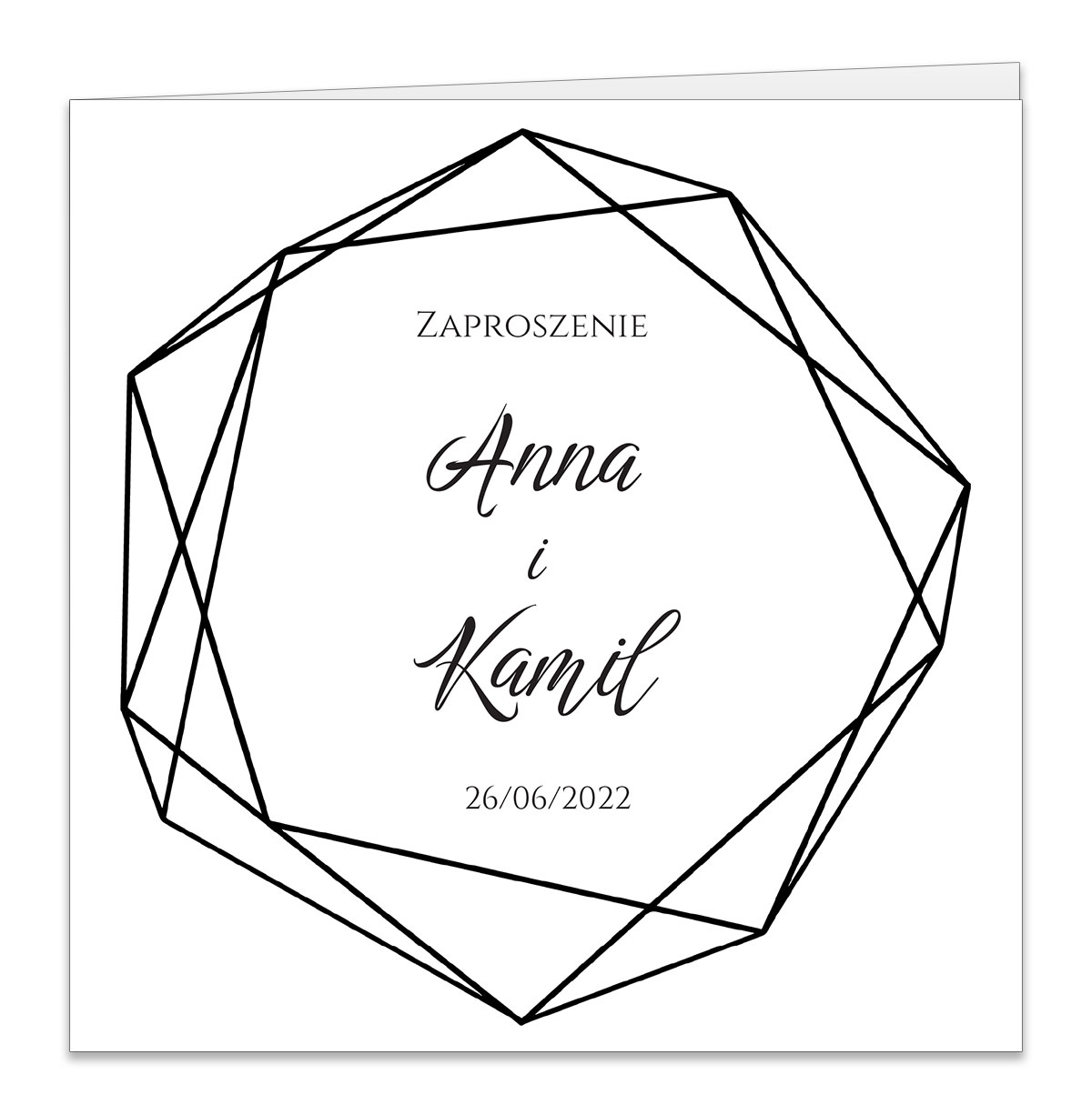 Próbki Złocone Zaproszenia Ofelia3