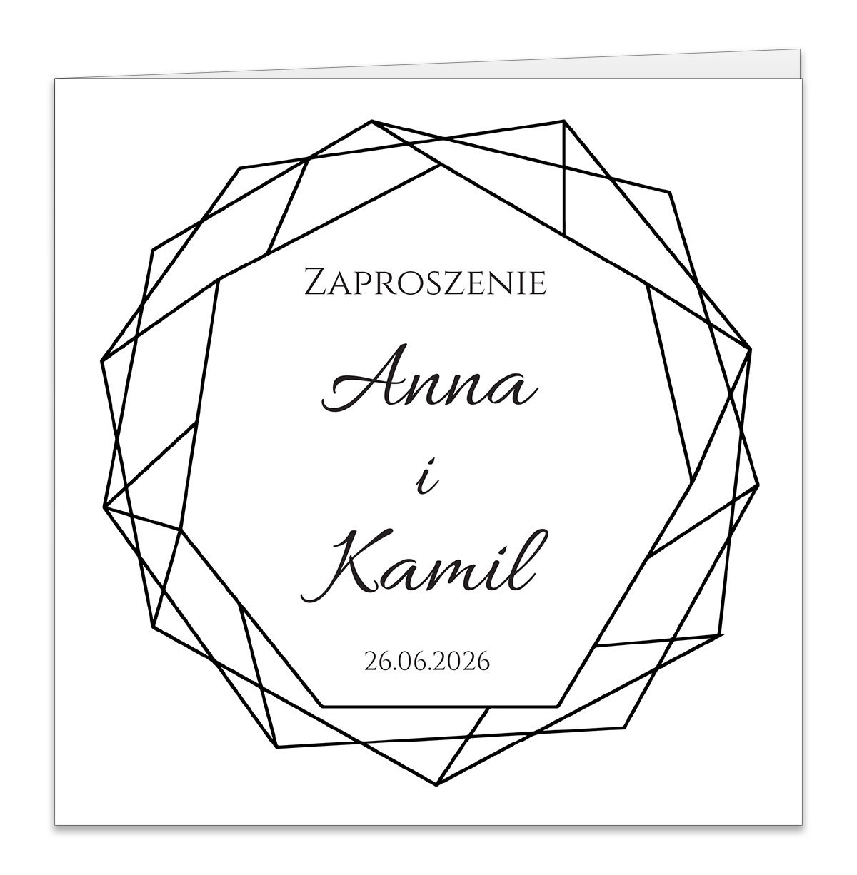 Próbki Złocone Zaproszenia Ofelia3