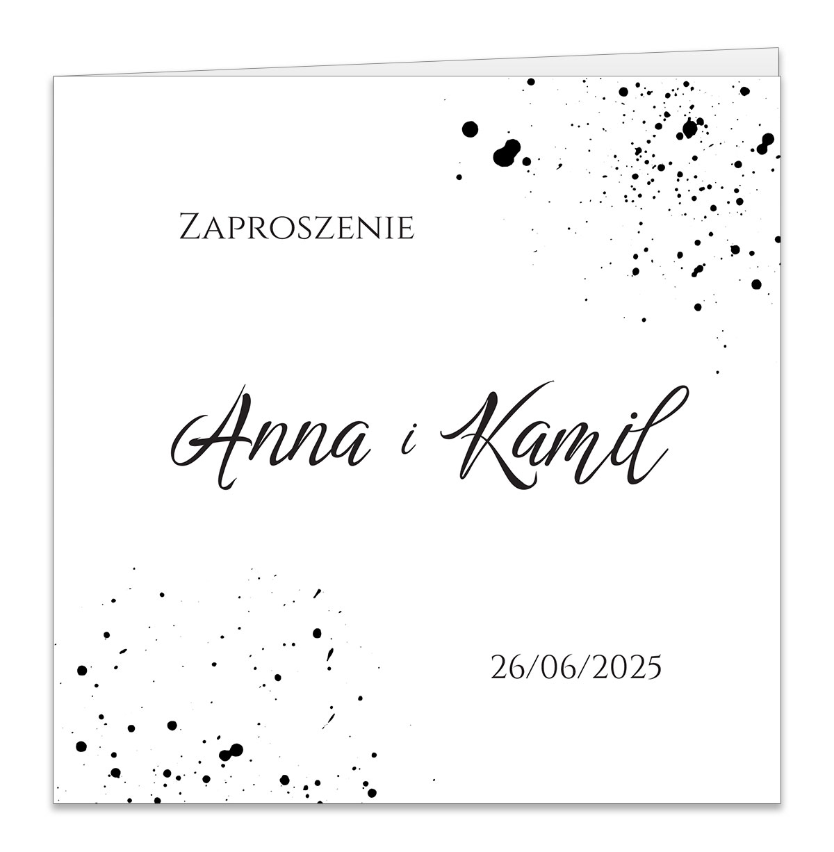 Złocone zaproszenia Ślubne Ofelia4