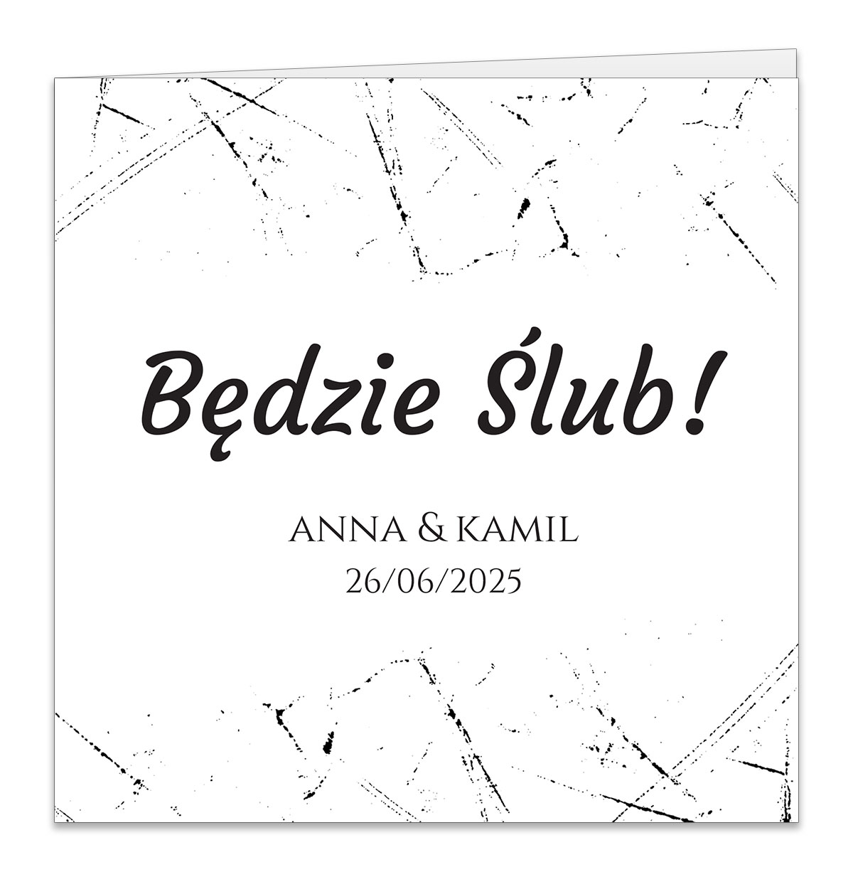 Złocone zaproszenia Ślubne Ofelia4