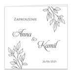 Złocone zaproszenia Ślubne Ofelia4
