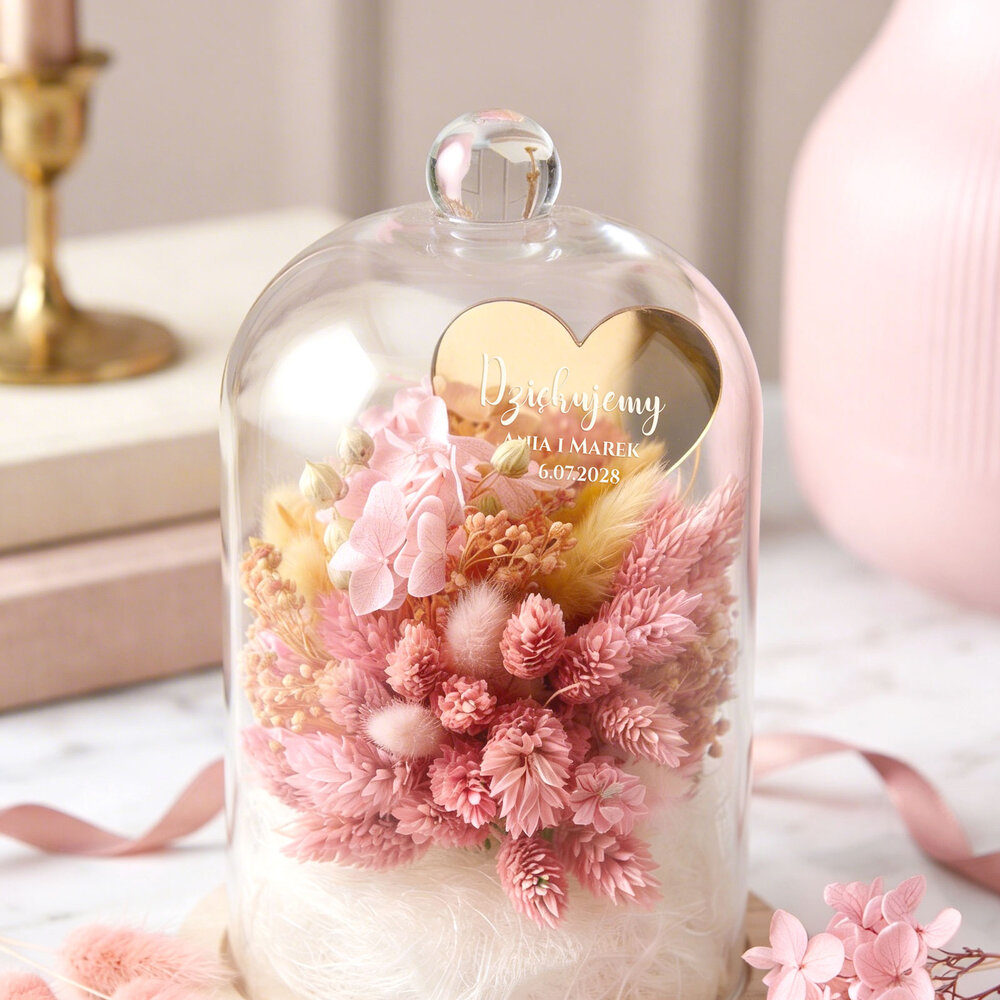 Podziękowanie dla rodziców w kloszu z suszem w3