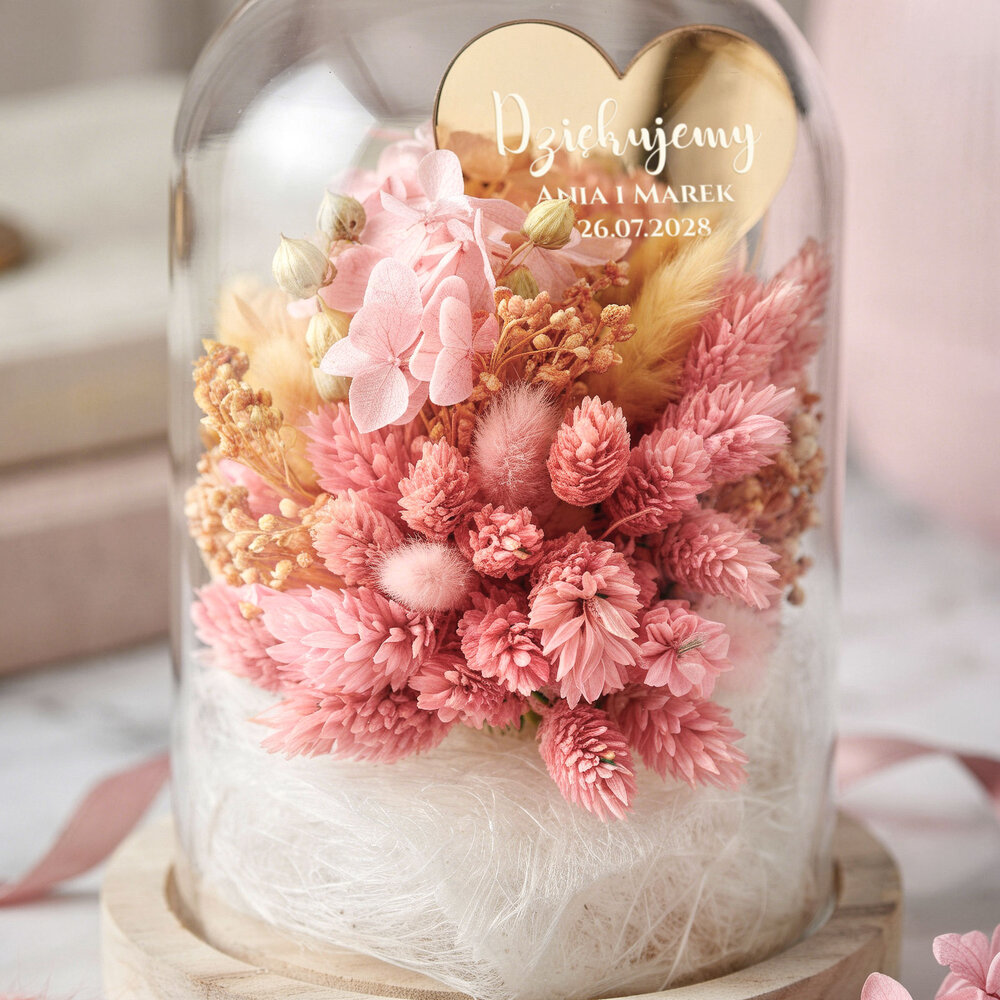 Podziękowanie dla rodziców w kloszu z suszem w3