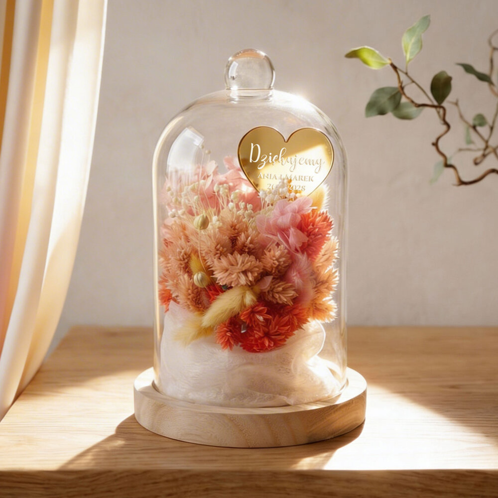 Podziękowanie dla rodziców w kloszu z suszem w5