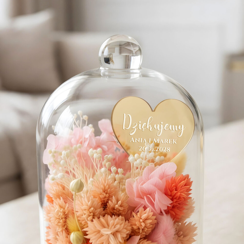 Podziękowanie dla rodziców w kloszu z suszem w5