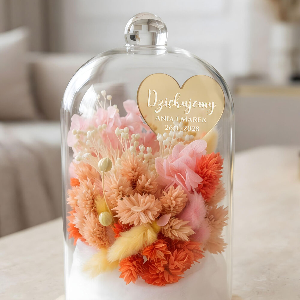 Podziękowanie dla rodziców w kloszu z suszem w5