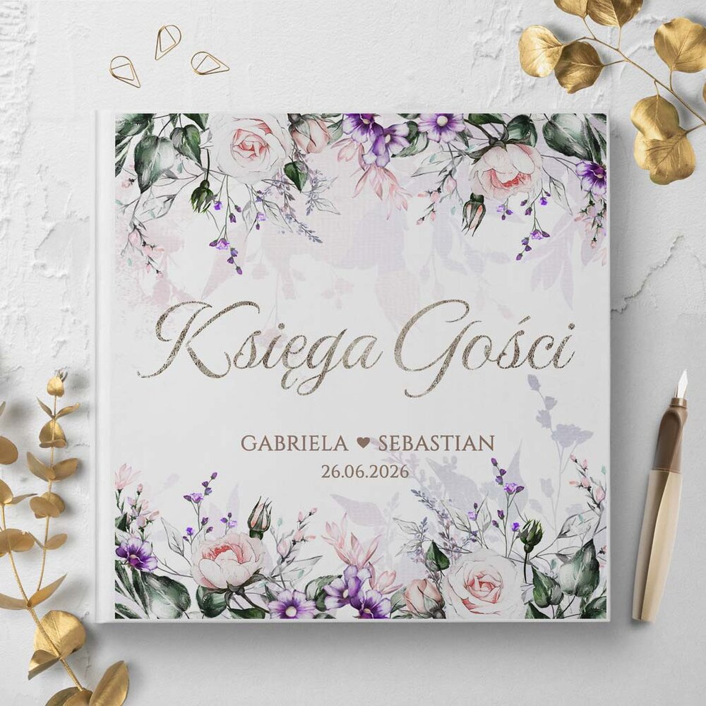 Księga gości weselnych - białe/czarne karty - Anna