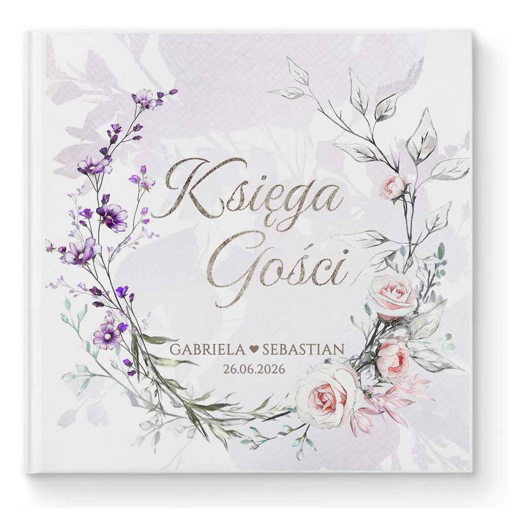 Księga gości weselnych - białe/czarne karty - Anna