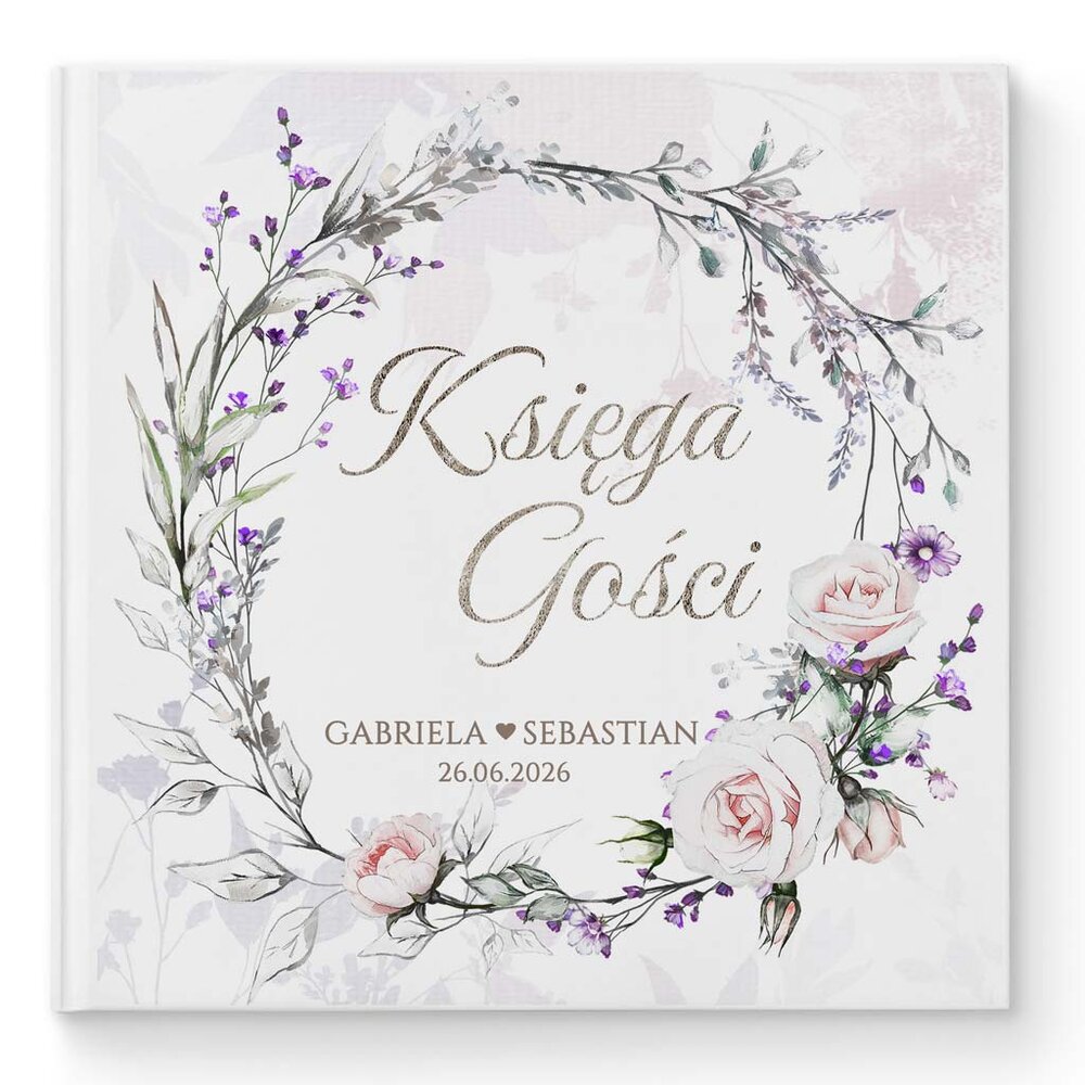 Księga gości weselnych - białe/czarne karty - Anna