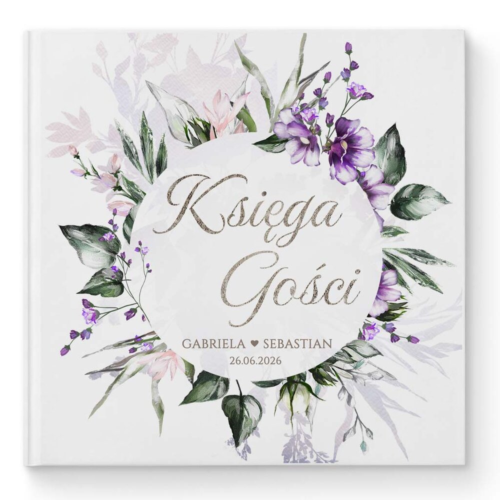 Księga gości weselnych - białe/czarne karty - Anna