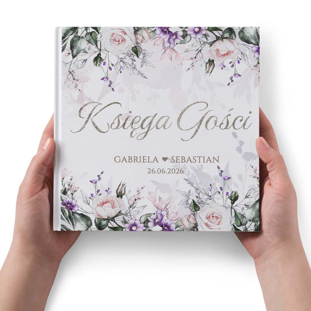 Księga gości weselnych - białe/czarne karty - Anna
