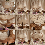 Drewniana księga gości weselnych na wesele - Drzewo z listkami