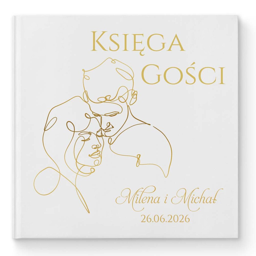 Księga gości weselnych - białe/czarne karty - Freja