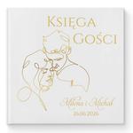 Księga gości weselnych - białe/czarne karty - Freja