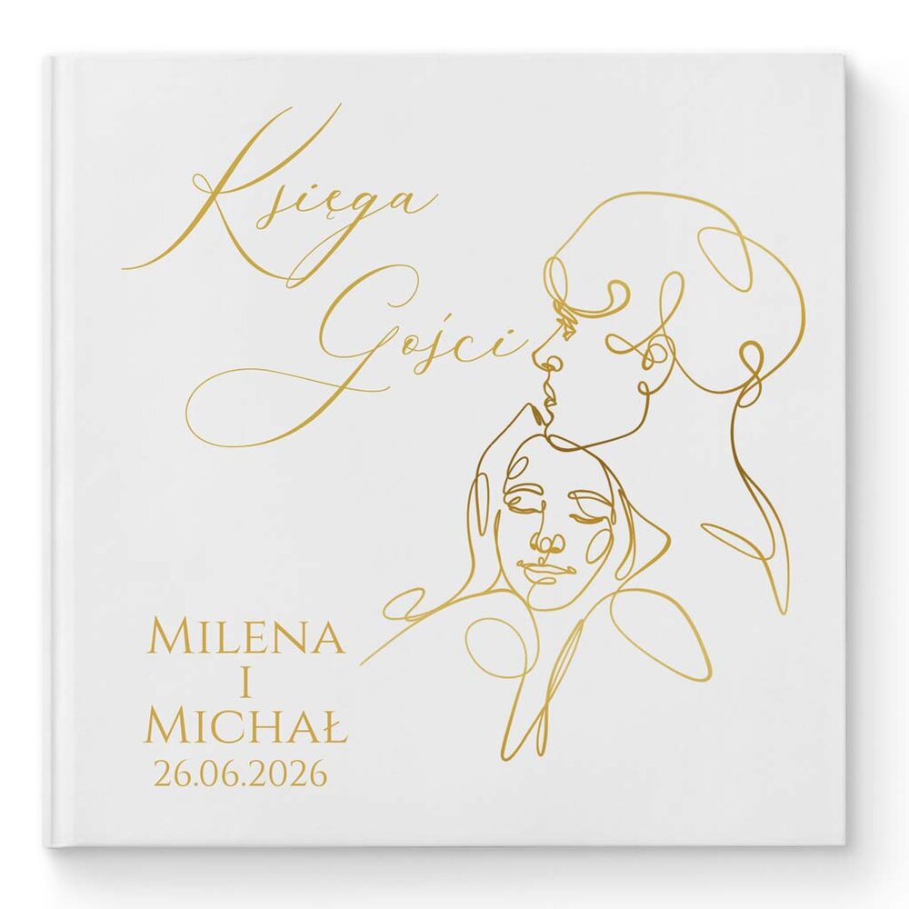 Księga gości weselnych - białe/czarne karty - Freja