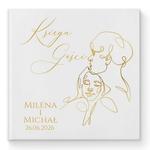 Księga gości weselnych - białe/czarne karty - Freja