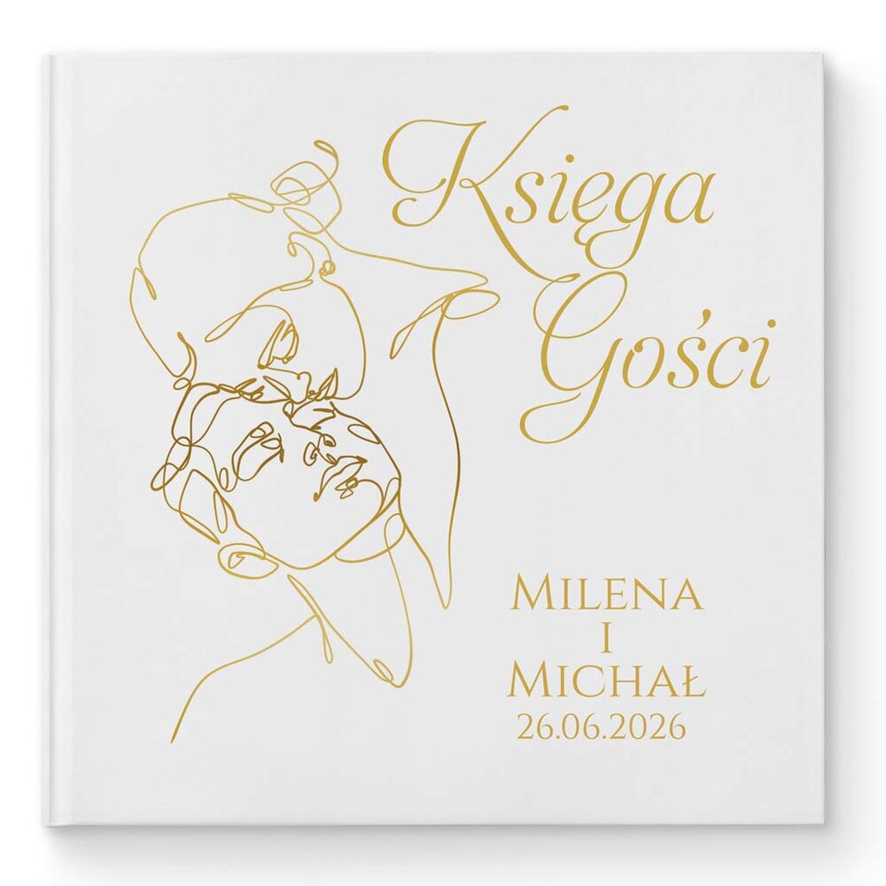 Księga gości weselnych - białe/czarne karty - Freja