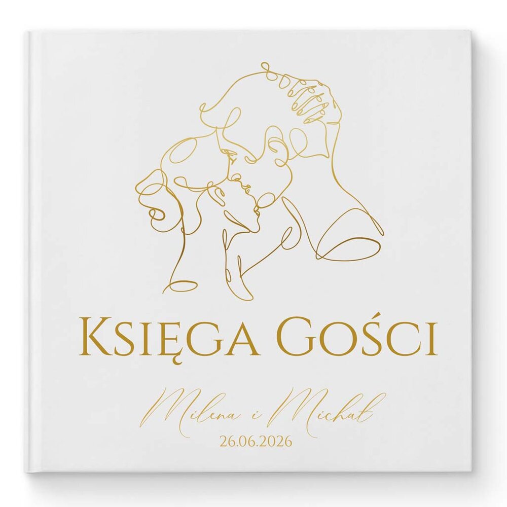 Księga gości weselnych - białe/czarne karty - Freja